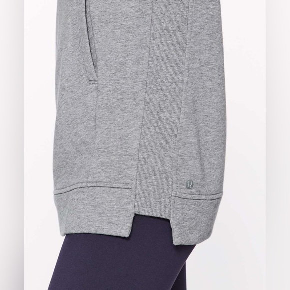 Lululemon Press Pause Pullover Heathered Medium Grey Size 2 - Picture 6 of 12